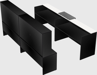 Shared u-shaped reception desks