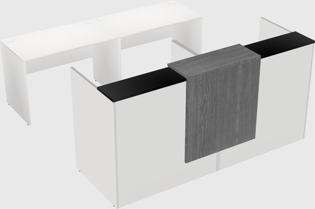 Shared u-shaped reception desks
