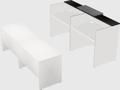 Shared u-shaped reception desks