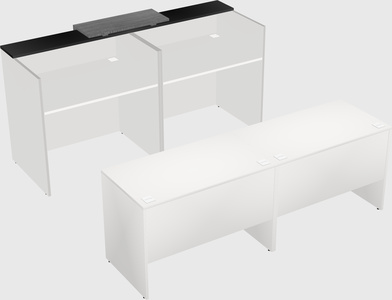Shared u-shaped reception desks