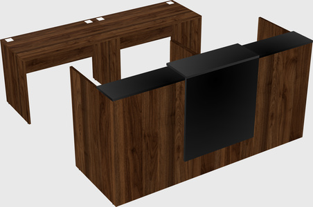 Shared u-shaped reception desks