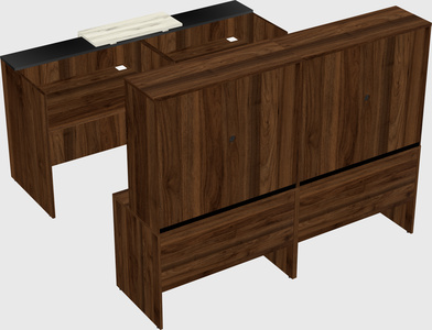 Shared u-shaped reception desks