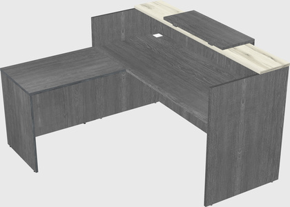L-shaped modular reception