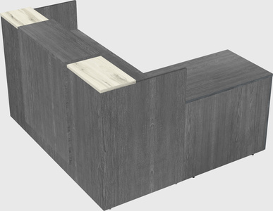 L-shaped modular reception