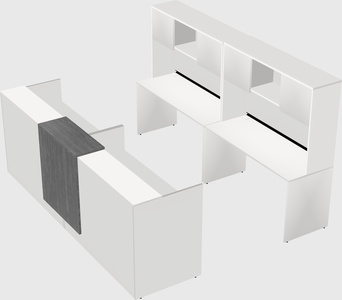 Shared u-shaped reception desks