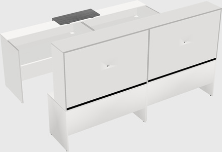 Shared u-shaped reception desks