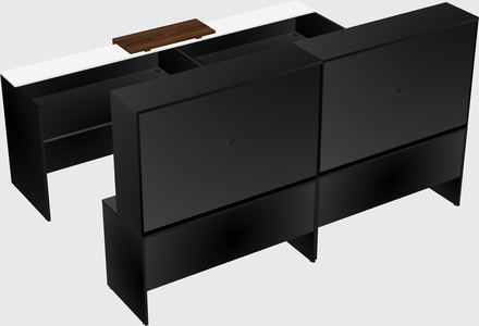 Shared u-shaped reception desks
