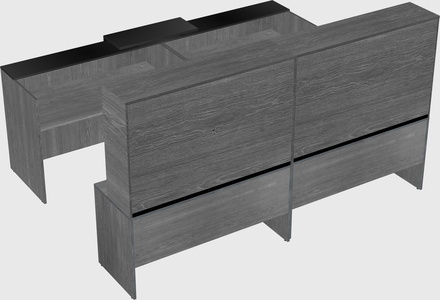 Shared u-shaped reception desks