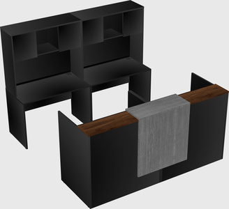 Shared u-shaped reception desks