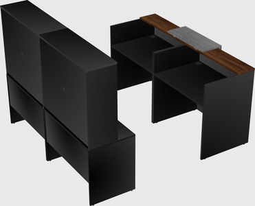 Shared u-shaped reception desks
