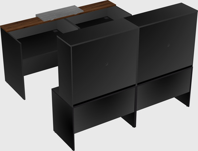 Shared u-shaped reception desks