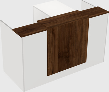 L-shaped modular reception