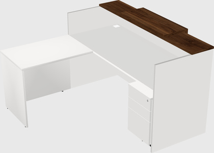L-shaped modular reception