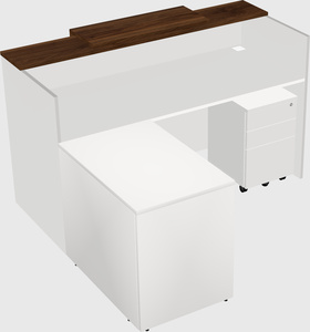 L-shaped modular reception