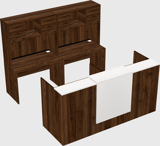 Shared u-shaped reception desks