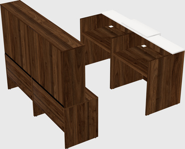 Shared u-shaped reception desks