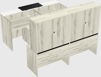 Shared u-shaped reception desks
