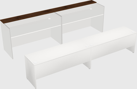 Shared u-shaped reception desks