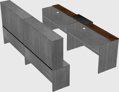 Shared u-shaped reception desks