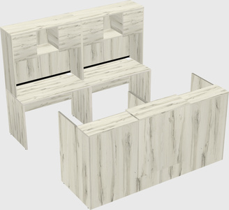 Shared u-shaped reception desks