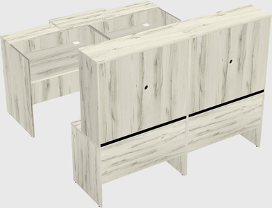 Shared u-shaped reception desks