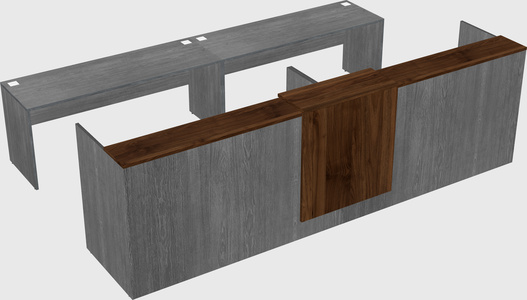Shared u-shaped reception desks