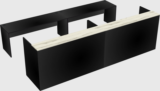 Shared u-shaped reception desks