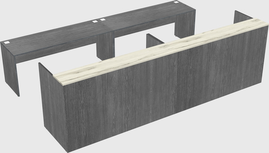 Shared u-shaped reception desks