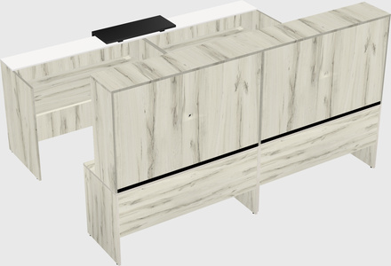 Shared u-shaped reception desks