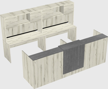 Shared u-shaped reception desks