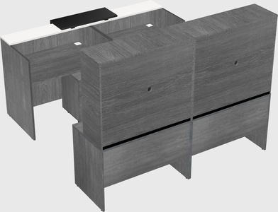 Shared u-shaped reception desks