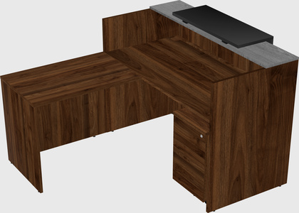 L-shaped modular reception