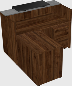 L-shaped modular reception