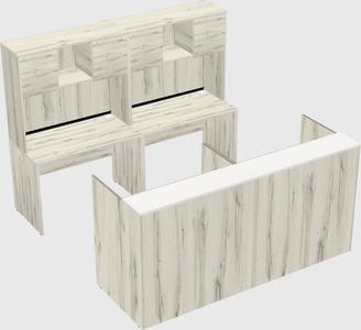 Shared u-shaped reception desks