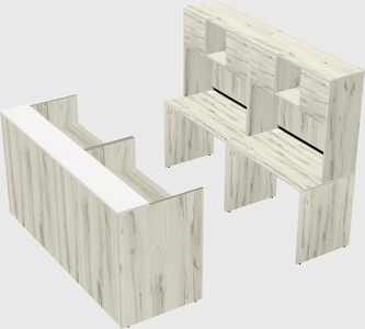Shared u-shaped reception desks