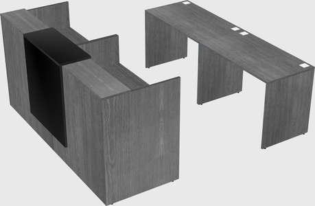 Shared u-shaped reception desks