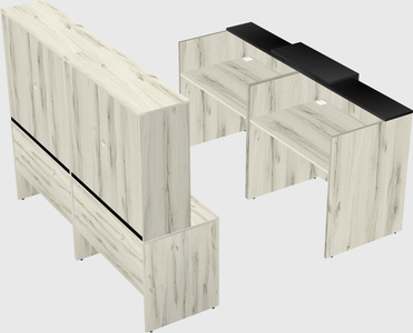 Shared u-shaped reception desks