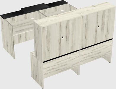 Shared u-shaped reception desks