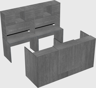 Shared u-shaped reception desks
