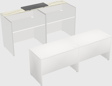 Shared u-shaped reception desks