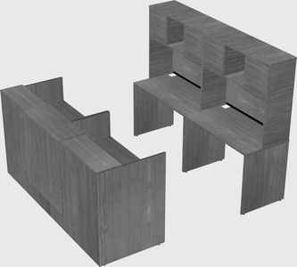 Shared u-shaped reception desks