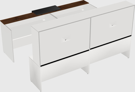 Shared u-shaped reception desks