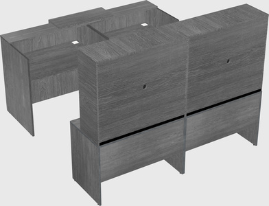 Shared u-shaped reception desks