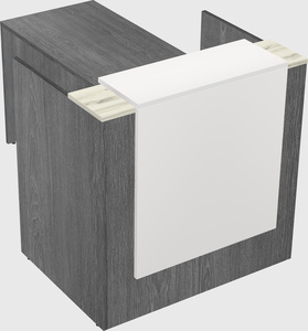 L-shaped modular reception