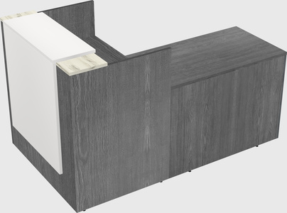 L-shaped modular reception