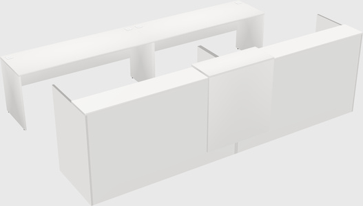 Shared u-shaped reception desks