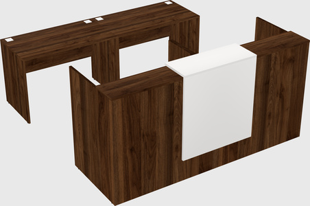 Shared u-shaped reception desks