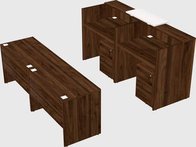 Shared u-shaped reception desks