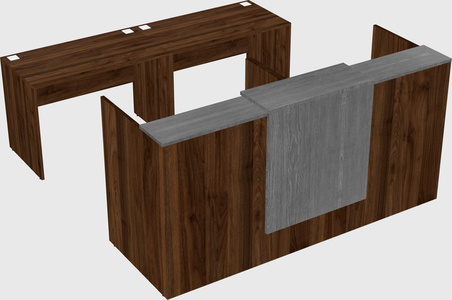 Shared u-shaped reception desks