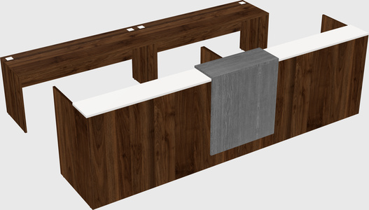 Shared u-shaped reception desks